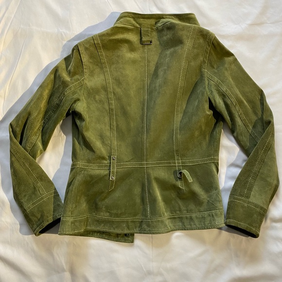 Danier Suede Leather Olive Green Women’s Jacket - Picture 2 of 8